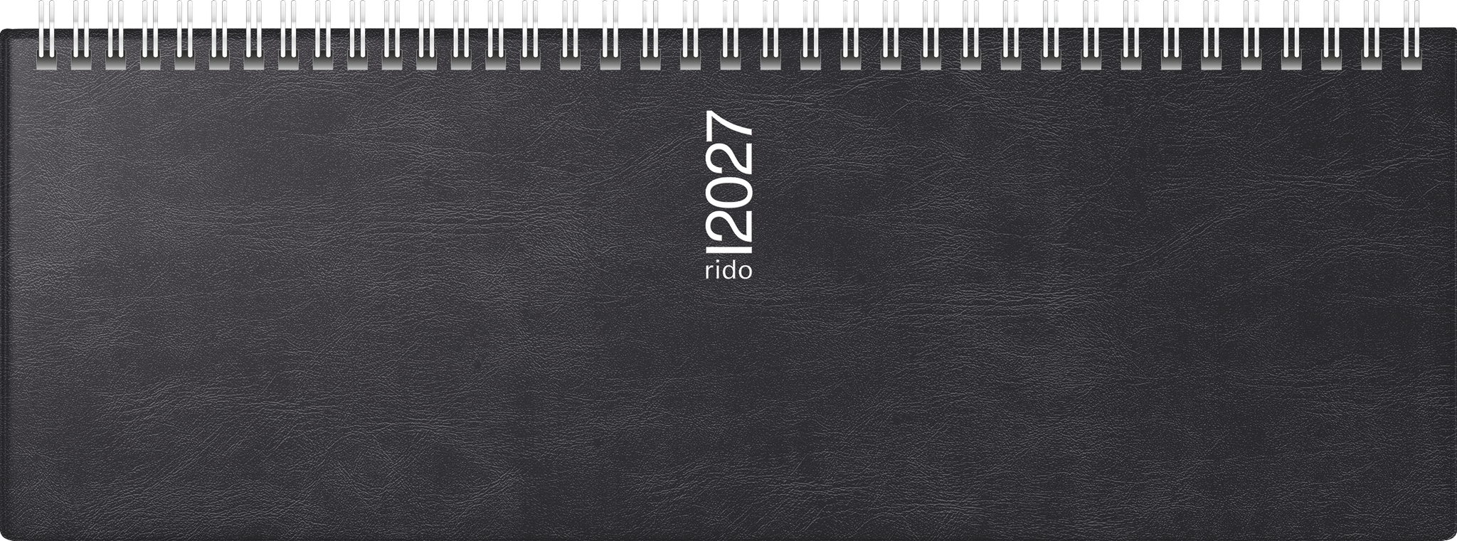 rido/idé 7036142907 Querterminbuch Mod. septant 2027 305×105 mm, Kunststoff, schwarz