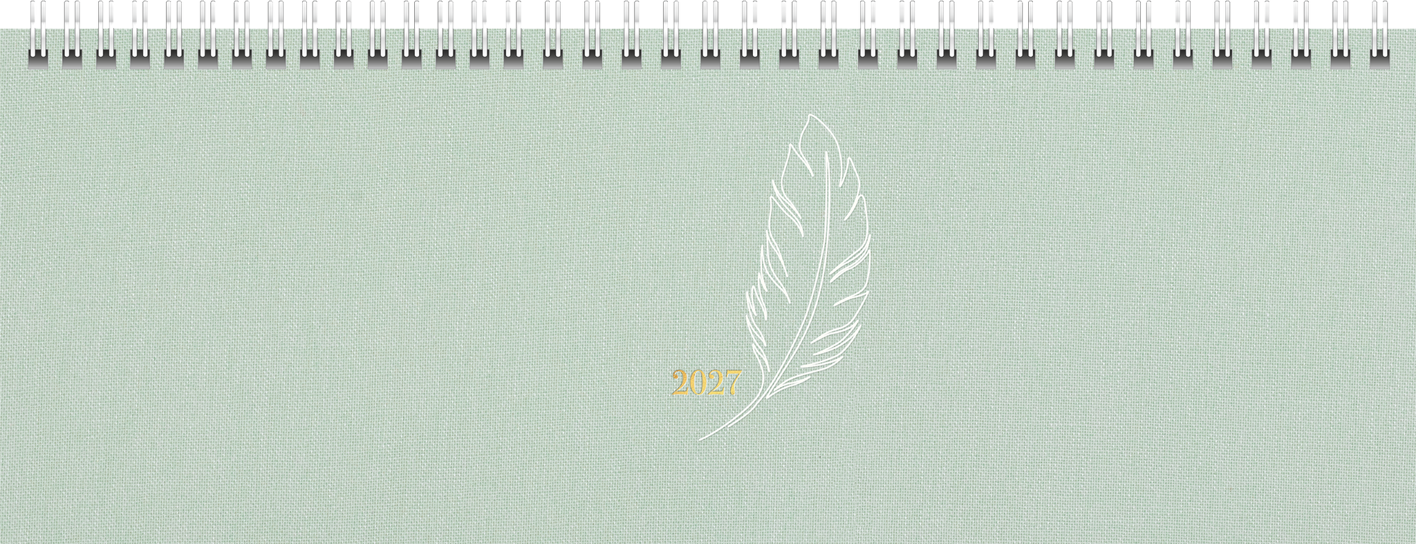 rido/idé 7036331007 Querterminbuch Premium Young Line 2027 "Feather" 297×105 mm, Textil