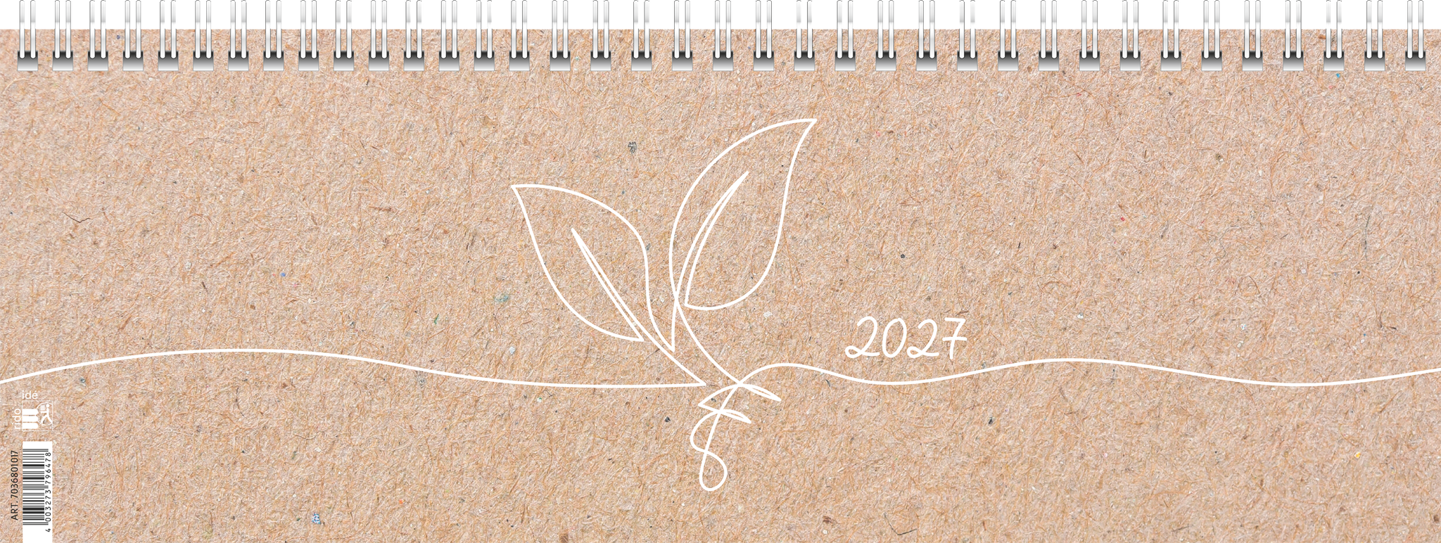 5 x Rido Querkalender 29,7x10,5cm 1 Woche/2 Seiten Nature 2027