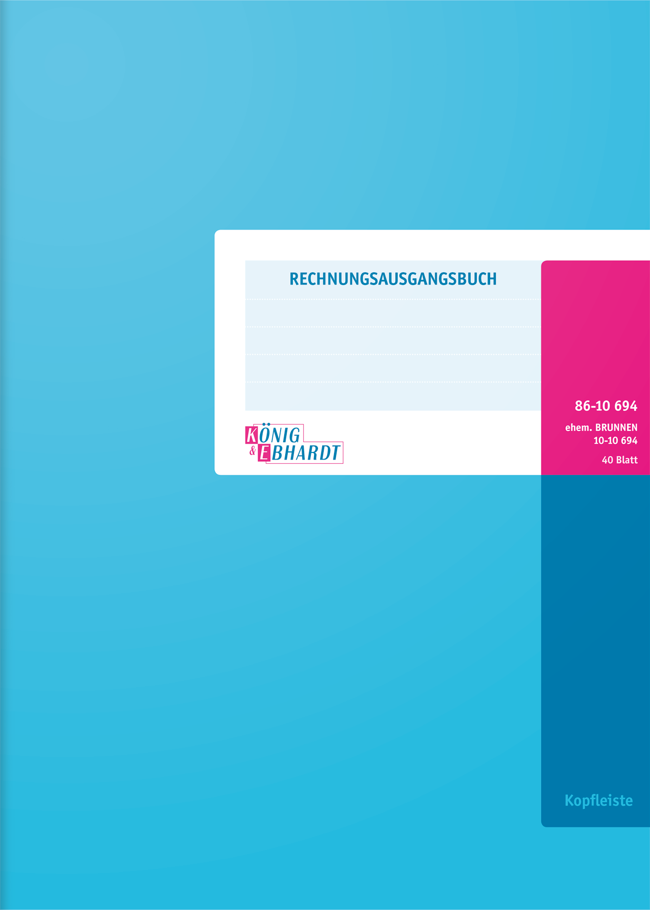 K+E Formularbuch Rechnungsausgangsbuch 42 Blatt Kopfleiste Karton hell