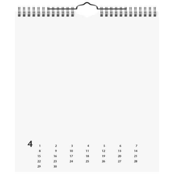 Bastel- und Fotokalender immerwährend | 21,5×24 cm, weiß