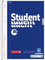 Collegeblock Student Recycling A4 liniert, mit Randlinie innen und außen, Lin. 27 Deckblatt: blau