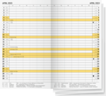 Monats-Ersatzkalendarium Taschenkalender 2023 Blattgröße 8,7 x 15,3 cm