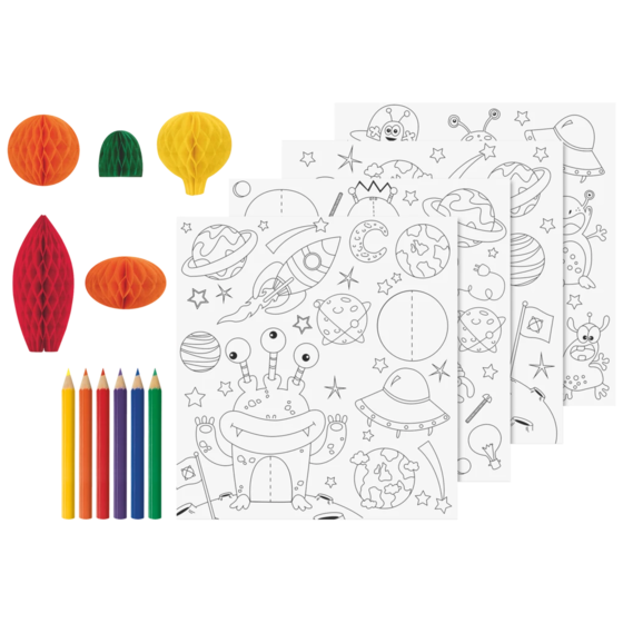 3D-Mal-Set „Weltall“ | 195×210 mm