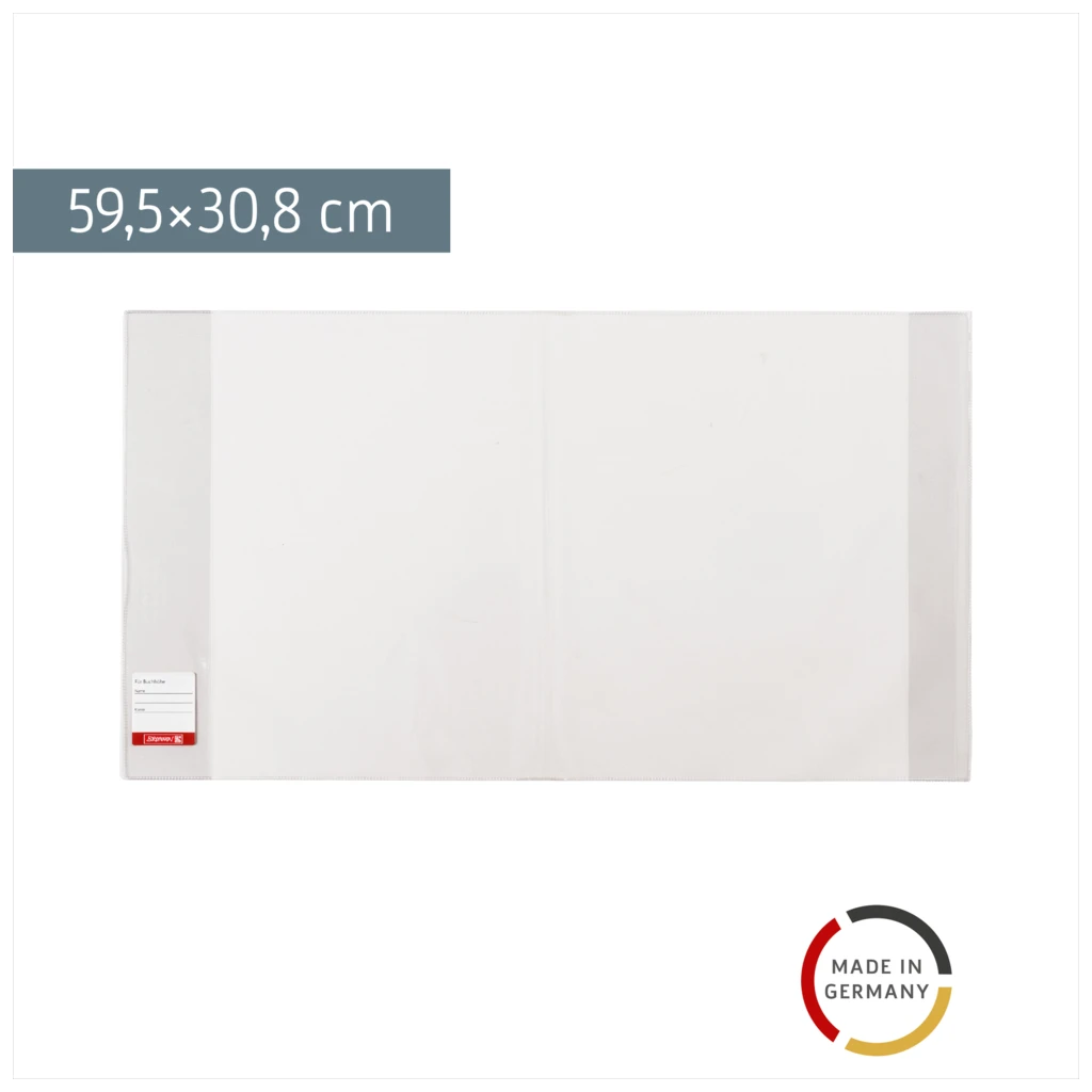 Buchschoner | 30,5×59,5 cm, stabile Folie, PVC, glasklar