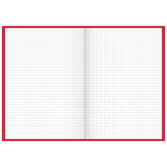 Geschäftsbuch | A5, 192 Seiten, kariert, Kunststoff, rot