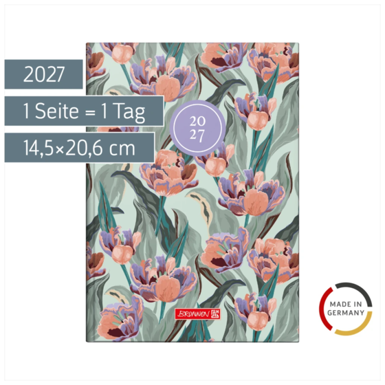 Buchkalender Design Line Mod. 795 2027 „Botanical“ | A5, Papier