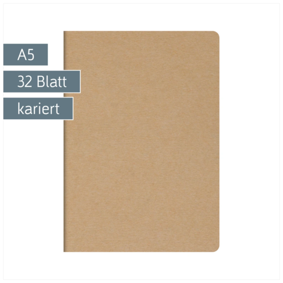 Heft Pimp it up! | A5, kariert, 32 Blatt, braun