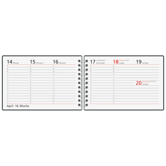 Taschenkalender Colour Line Mod. Septimus 2027 | A6 quer, Papier, blau