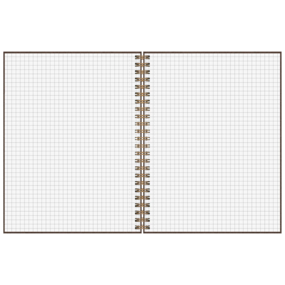 Notizbuch Premium Wire | A5, kariert, chocolate