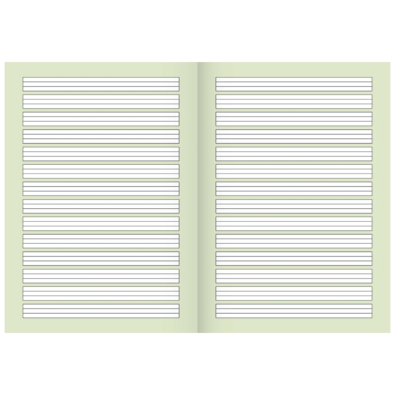 Schulheft | A4, Lineatur 1, 32 Blatt, mehrfarbig