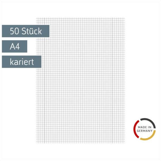 Kanzleibogen | A4, Lineatur 28, weiß, 50 Stück