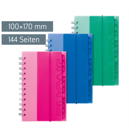 Adressbuch | 100×170 mm, 144 Seiten, sortiert