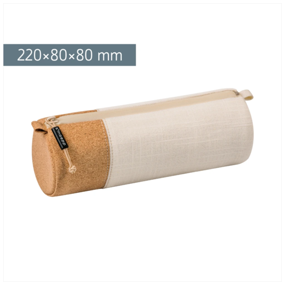 Schlampermäppchen s'maepp M „Linen“ | creme/braun