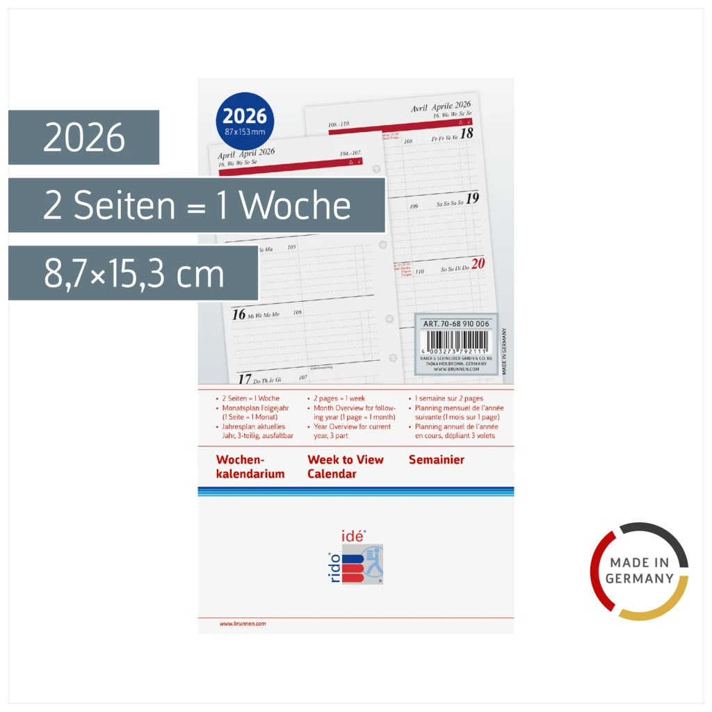 Wochenkalendarium Timing special 2026 | A6