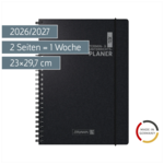 Lehrerkalender 2026/2027 Termin- & Unterrichtsplaner | A4, Kunststoff, schwarz