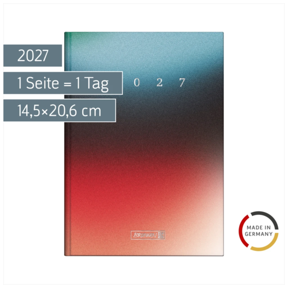 Buchkalender Design Line Mod. 795 2027 „Redblue“ | A5, Papier