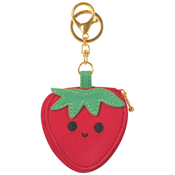 Schlüsselanhänger „Erdbeere“ Fruity Love | rot/grün