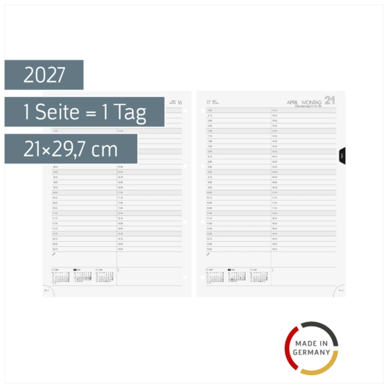Tages-Ersatzkalendarium Mod. 787 2027 | 21×29,7 cm