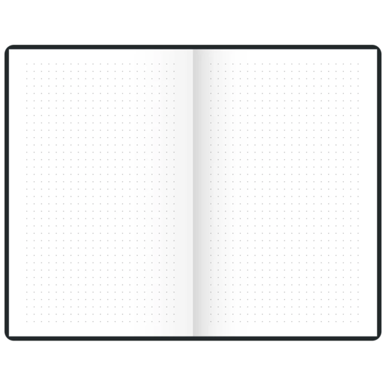 Notizbuch Premium Flexibook „Lack“ | A5, punktiert, schwarz