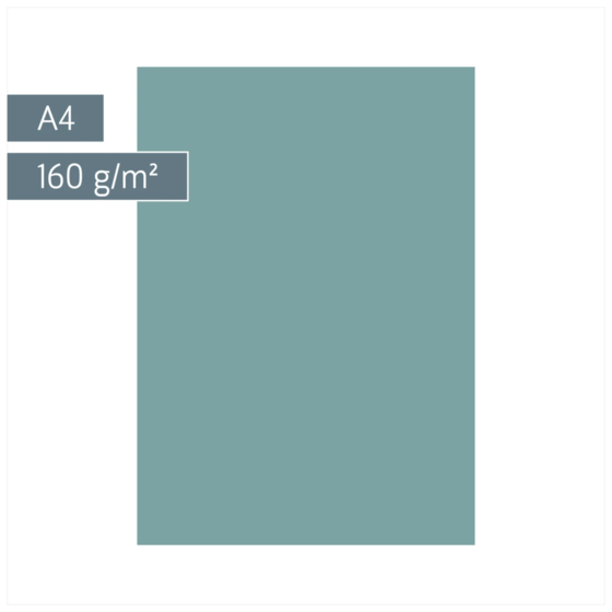 Multifunktionspapier Universalpapier | A4, 160 g/m², petrol, 25 Blatt