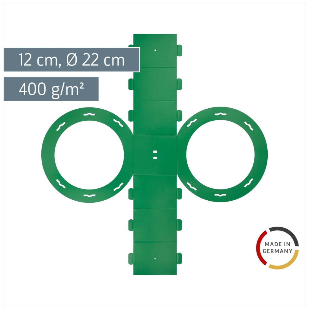 Rundlaternen-Zuschnitt | Ø 22 cm 12 cm, 400 g/m², mittelgrün