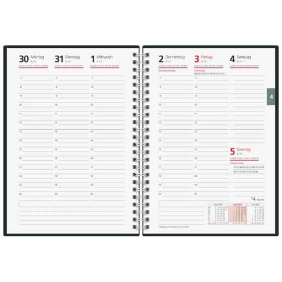 Buchkalender Colour Line Mod. futura 2 2027 | A5, Papier, blau