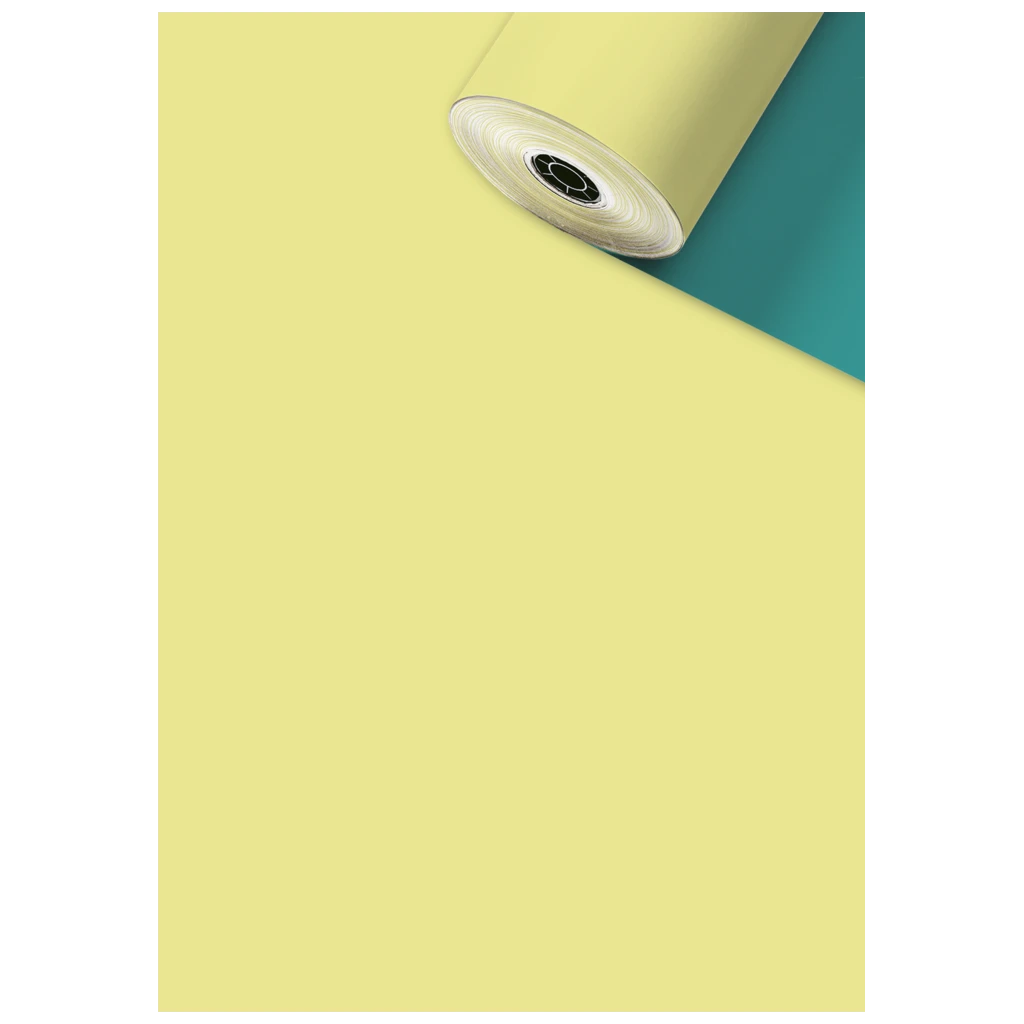 Geschenkpapier Sécaré-Rolle „Uni Duplo“ | 70 cm × 250 m, 70 g/m², hellgelb/türkis