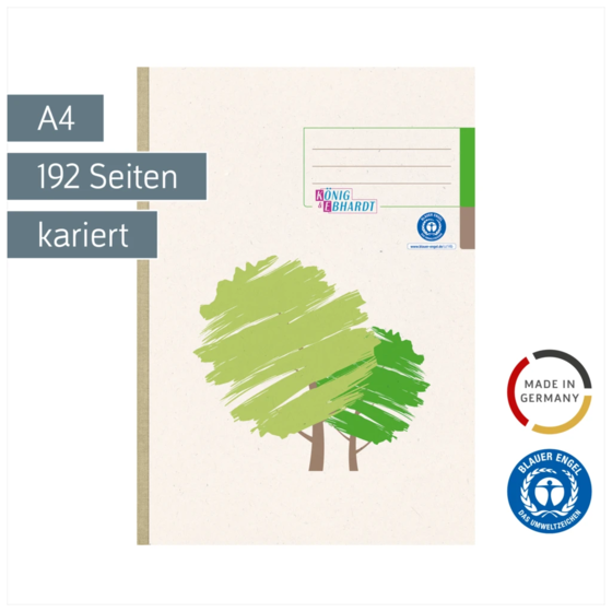 Geschäftsbuch | A4, 192 Seiten, kariert, Karton