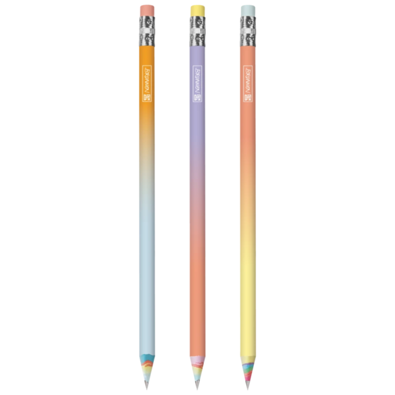 Bleistift „Rainbow Paper pastell“ | HB, rund, sortiert