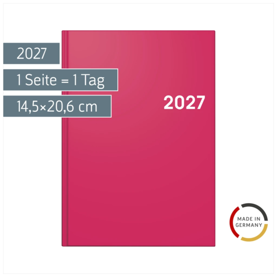 Buchkalender Colour Line Mod. 795 2027 | A5, Papier, pink
