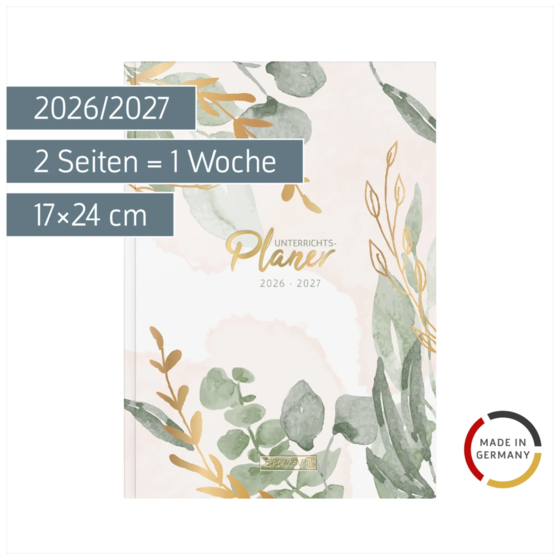 Lehrerkalender 2026/2027 „Bloom“ Termin- & Unterrichtsplaner | A5, Papier