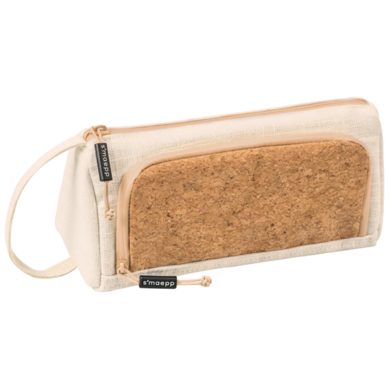 Schlampermäppchen s'maepp L „Linen“ | creme/braun
