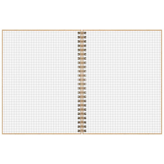 Notizbuch Premium Wire | A5, kariert, caramel