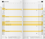 Monats-Ersatzkalendarium Taschenkalender 2023 Blattgröße 8,7 x 15,3 cm