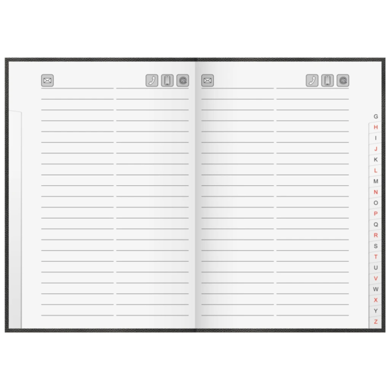 Adressbuch | 143×205 mm, 96 Seiten, sortiert