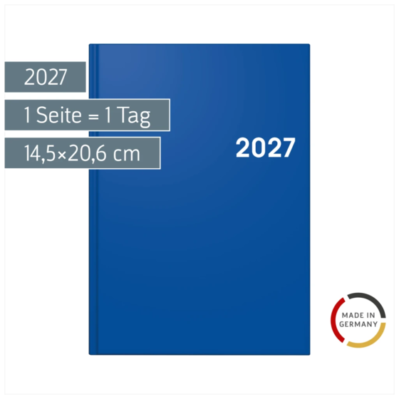 Buchkalender Colour Line Mod. 795 2027 | A5, Kunststoff, blau