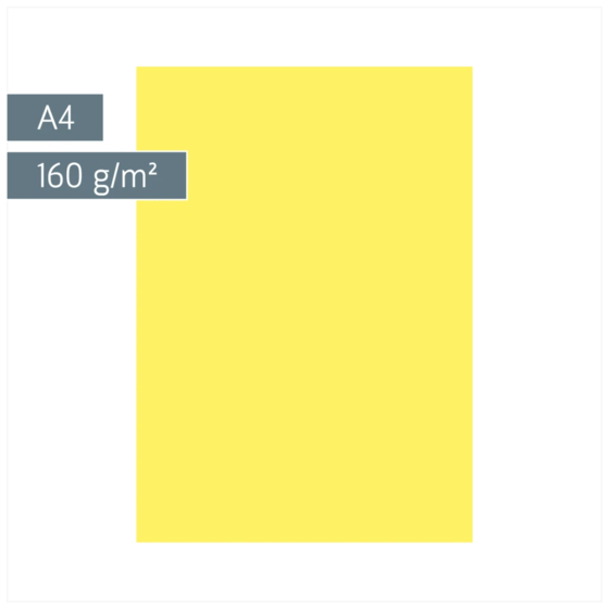 Multifunktionspapier Universalpapier | A4, 160 g/m², gelb, 25 Blatt