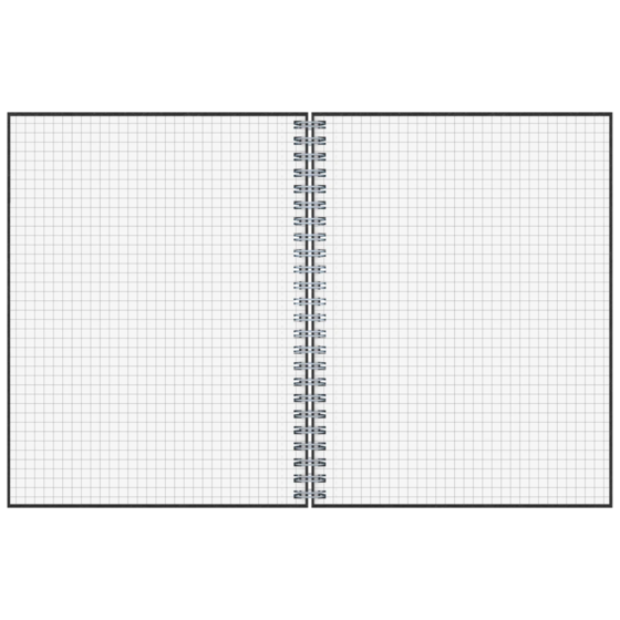 Notizbuch Premium Wire | A5, kariert, schwarz