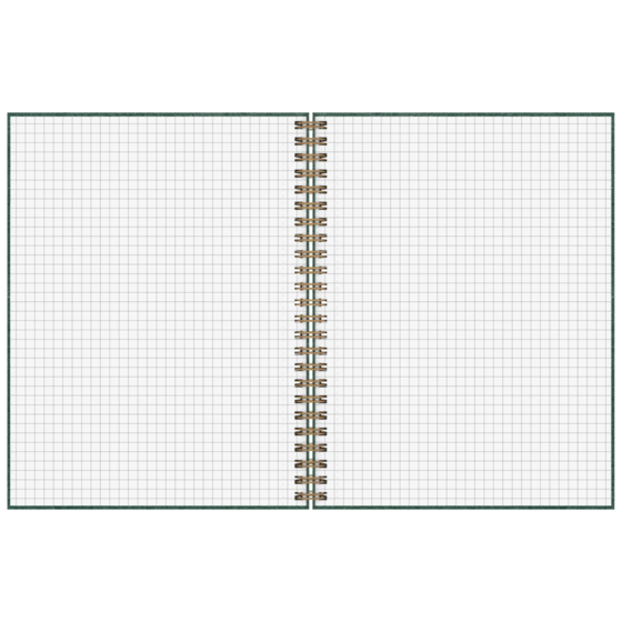 Notizbuch Premium Wire | A5, kariert, forest green