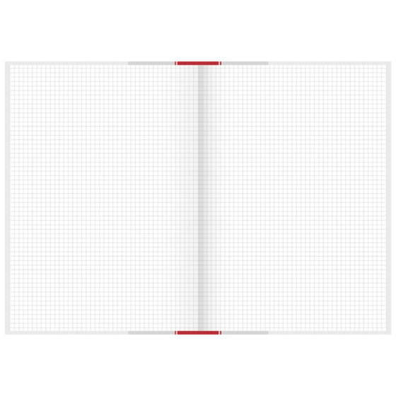 Geschäftsbuch | A4, 192 Seiten, kariert, Papier, rot