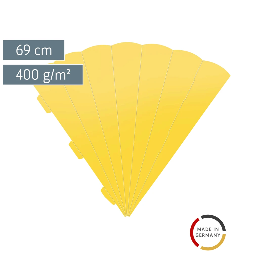 Schultüten-Rohling Zuschnitt | 69 cm, 400 g/m², sonnengelb