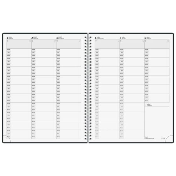 Lehrerkalender 2027/2028 Termin- & Unterrichtsplaner | A4, Kunststoff, schwarz