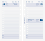 Tageskalendarium Zeitplansysteme 2023 Blattgröße 9,3 x 17,2 cm