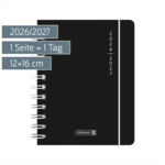 Schülerkalender 2026/2027 „Plain Black“ | A6, Kunststoff Schülerkalender 2026/2027 „Plain Black“ | A6, Kunststoff