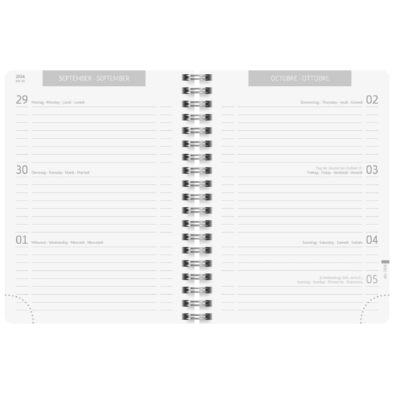 Schülerkalender 2026/2027 „BLACK“ | A6, Papier
