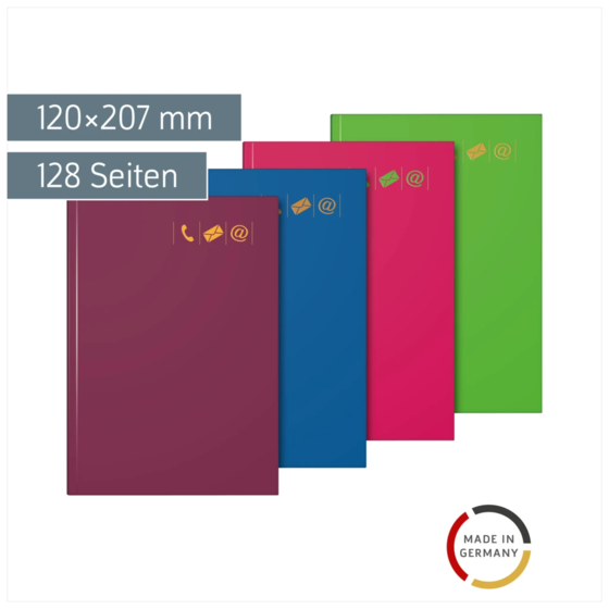 Adressbuch | A5, 128 Seiten, sortiert