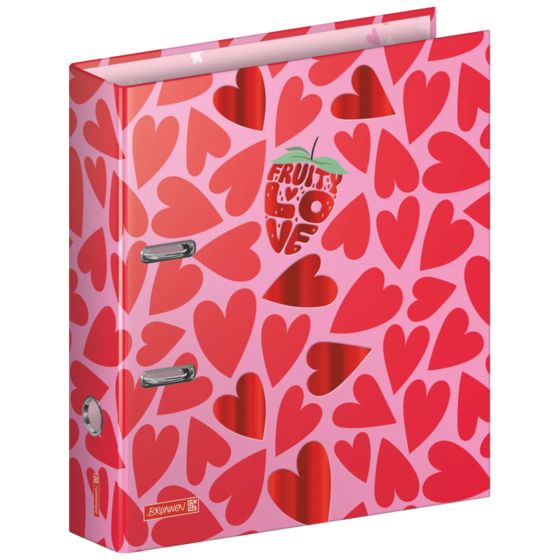 Ordner Fruity Love | A4, 70 mm, Hebelmechanik, rosa/rot