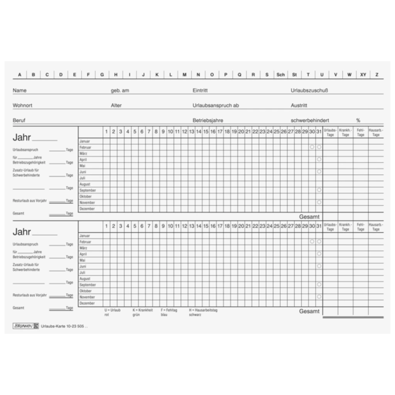 Urlaubskarten | A5 quer, weiß, 100 Stück