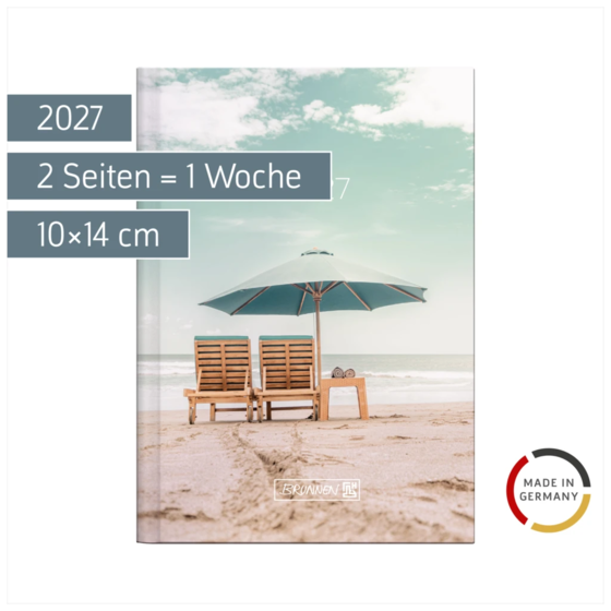 Taschenkalender Design Line Mod. 731 2027 „Sunbeds“ | A6, Papier
